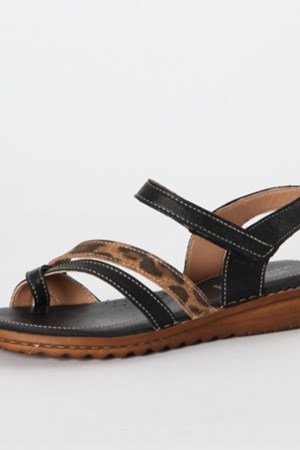 ​Relax Shoes Sandaler. Style: 319-038. Black / Leopard. SALE: 300,-
