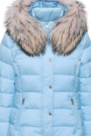 ROCKANDBLUE Dame Dunjakke. Style. Joyce. Airy Blue / Raccoon. New Arrival: 3.299,- Fødselsdags-Pris: 2.639,- / Faux Fur: 2.159,-